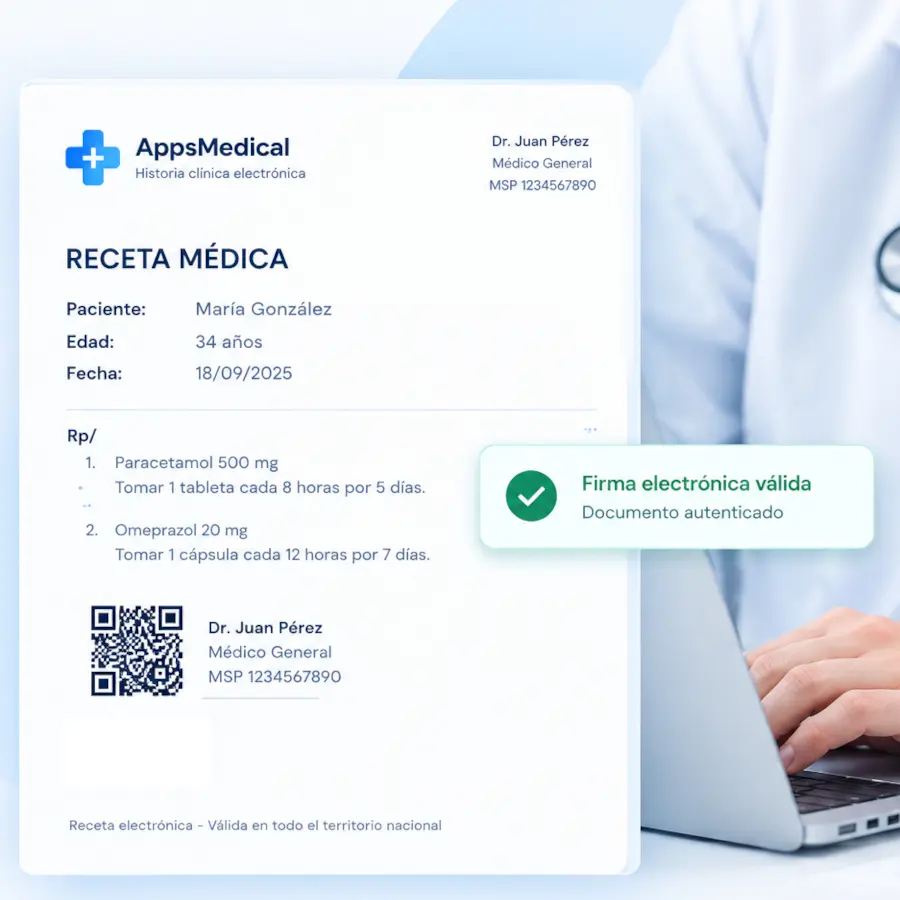 Firma electrónica de documentos médicos en AppsMedical